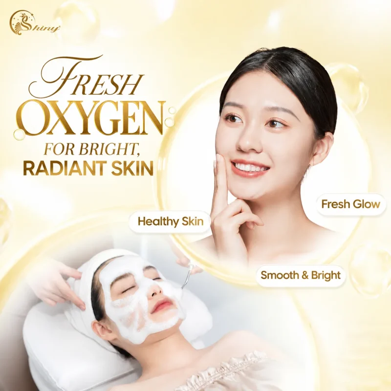 Shiny promotional artwork for the Glow Oxygen facial