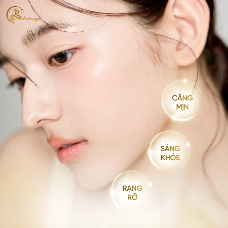 Hình quảng bá Glow Oxygen tại Shiny: căng mịn, sáng khoẻ, rạng rỡ