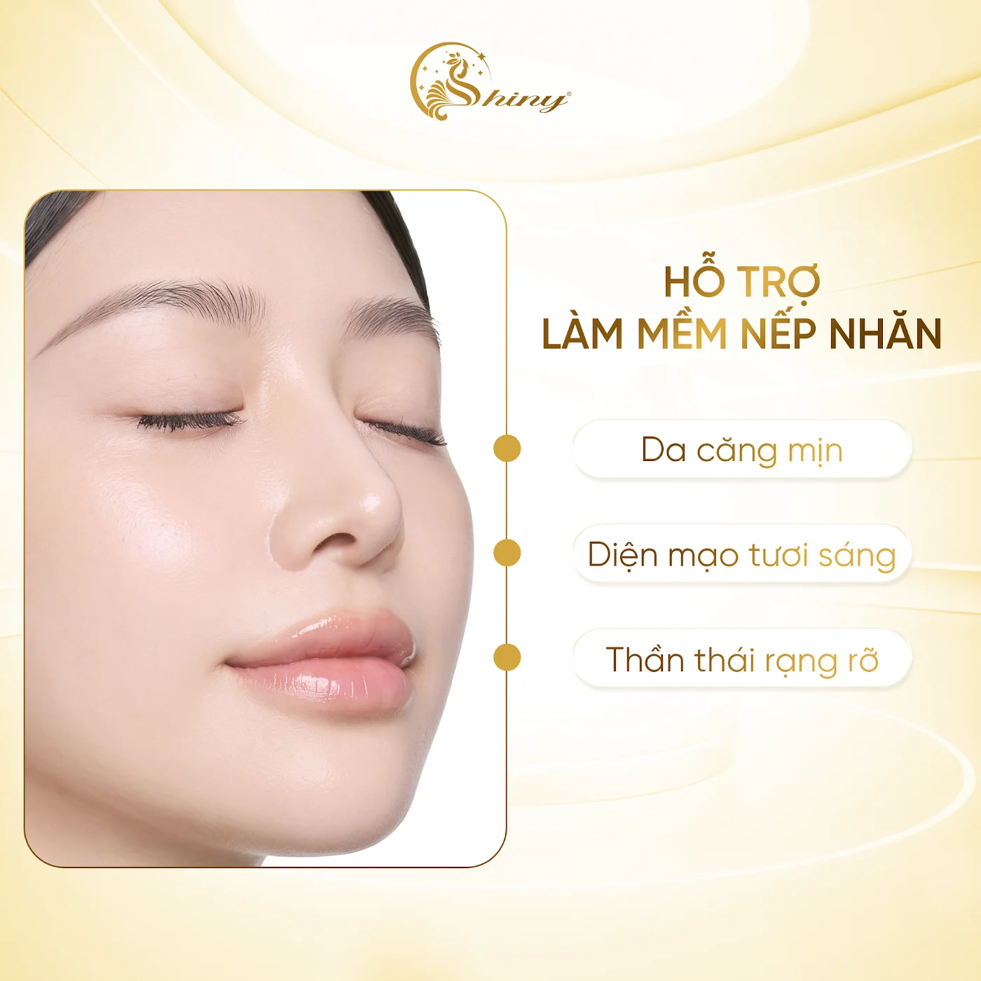 Hình quảng bá dịch vụ HIFU hỗ trợ làm mềm nếp nhăn tại Shiny